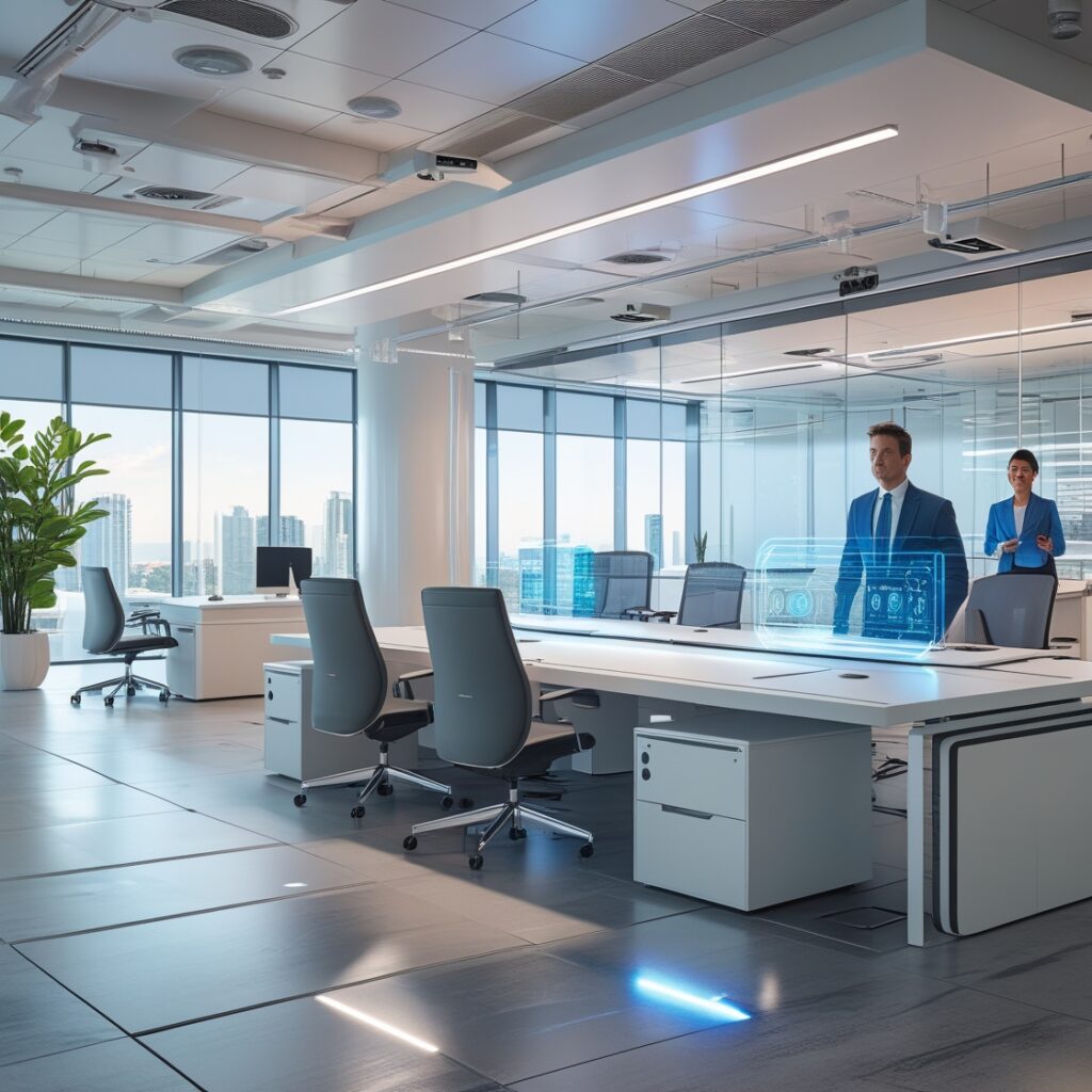 Leonardo Phoenix 10 Futuristic executive office interior with 1